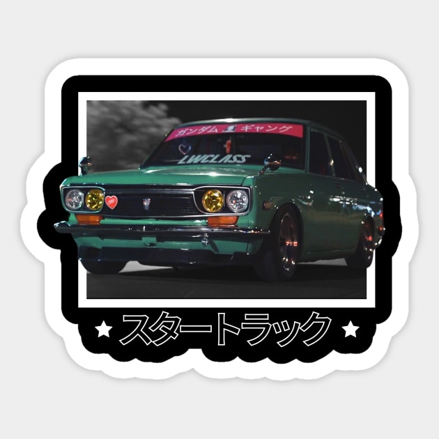 Datsun 510 Sticker by Mangekyou Media